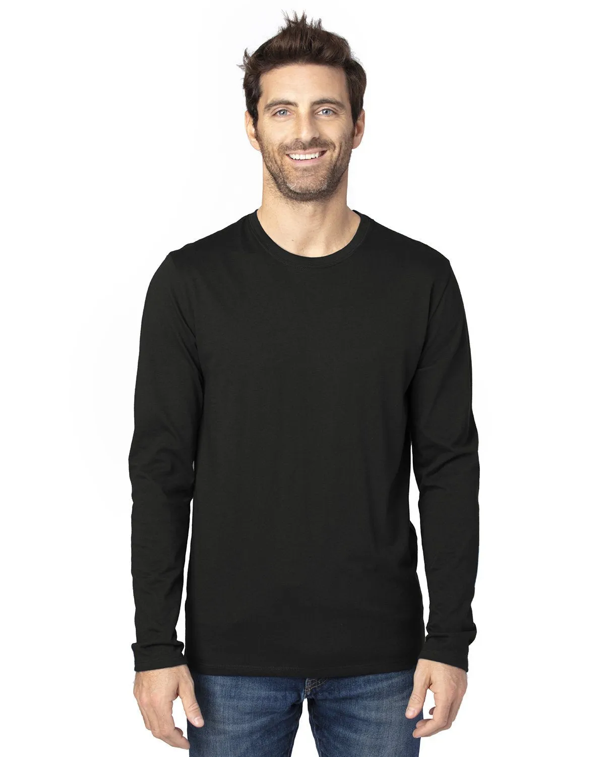 100LS-Threadfast Apparel-BLACK