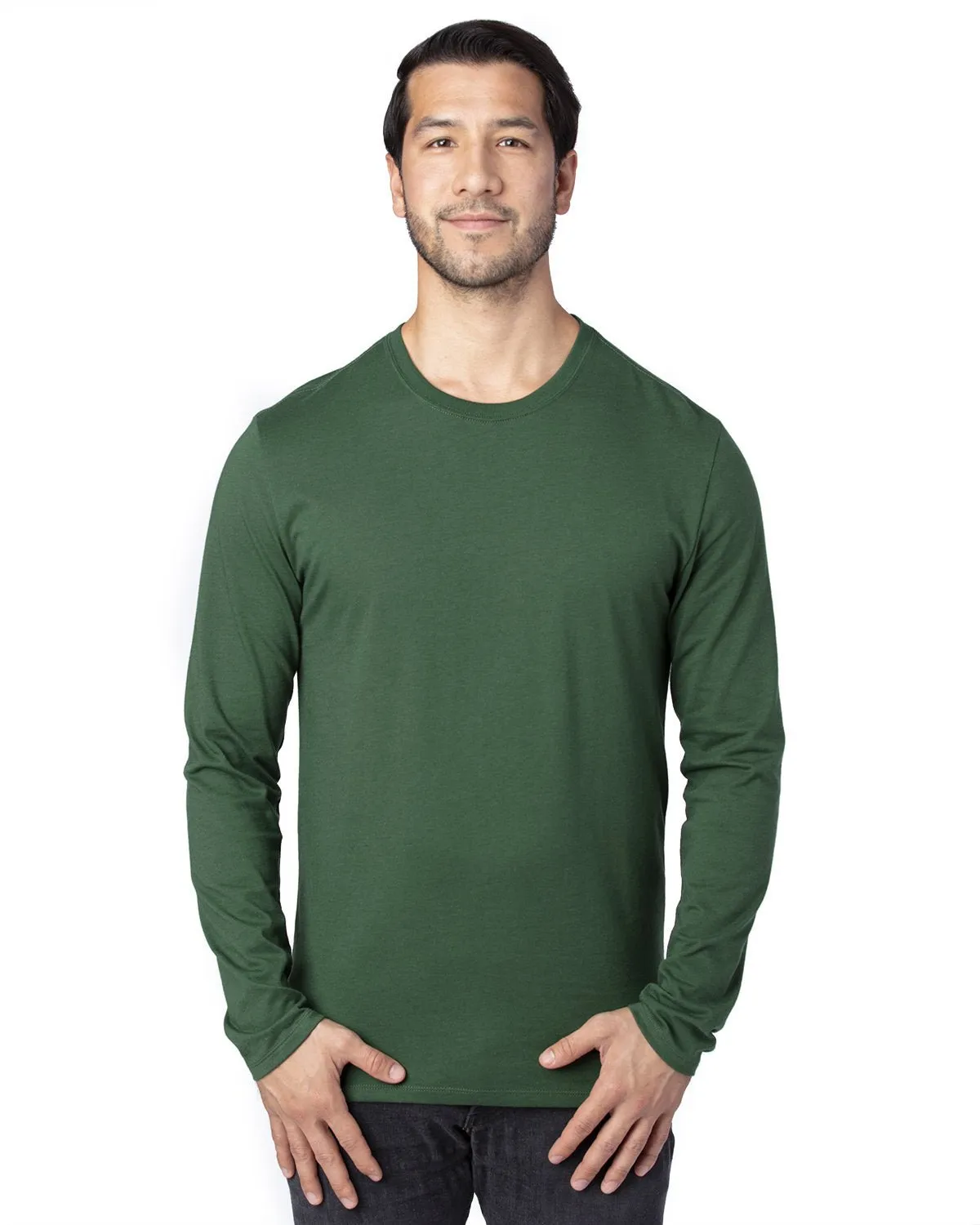 100LS-Threadfast Apparel-FOREST GREEN