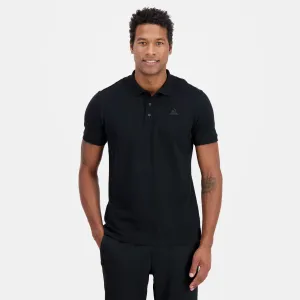 2410410-ESS T/T Polo SS N°1 M black | Polo Homme en jersey piqué coton