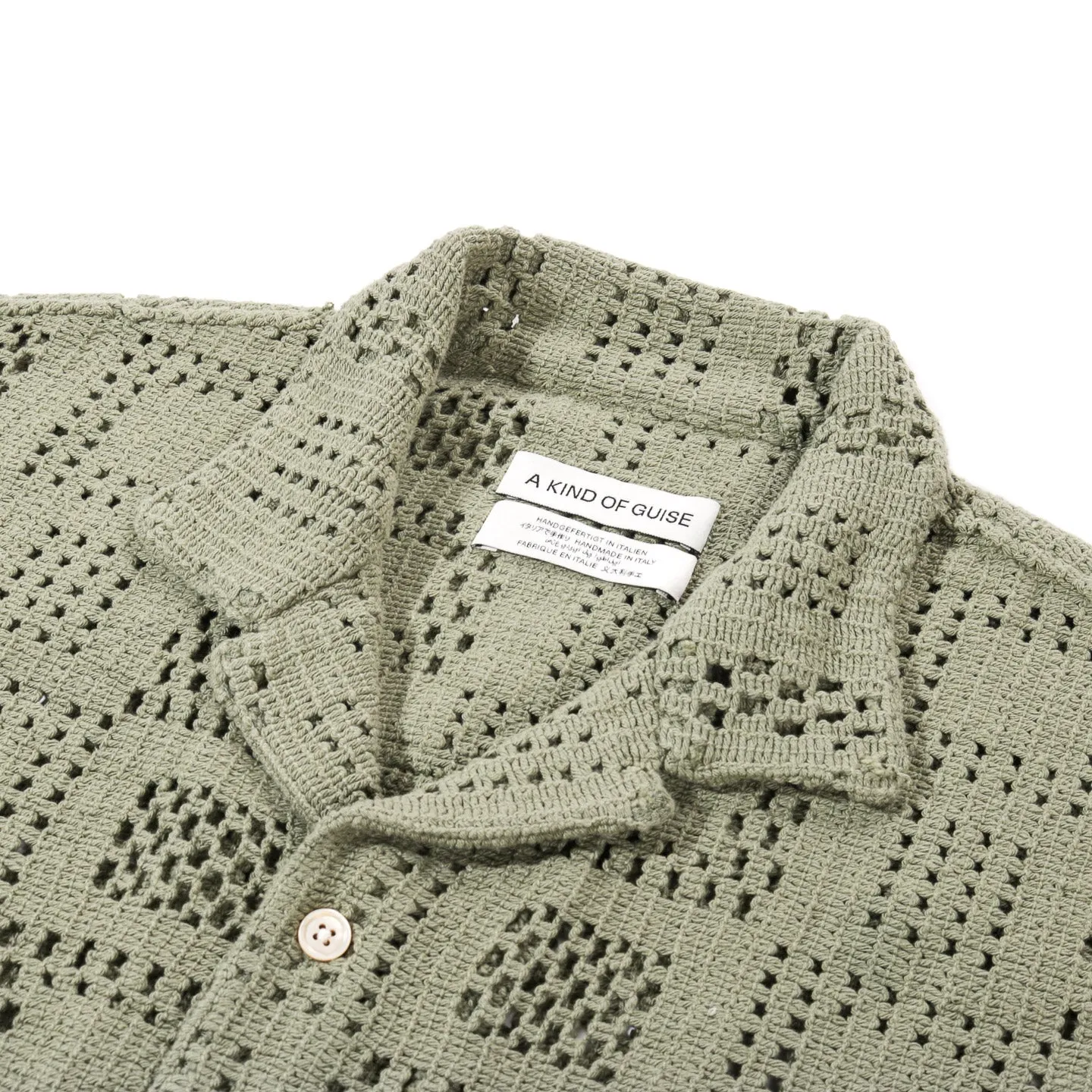 A KIND OF GUISE GIOIA SHIRT SAGE CROCHET