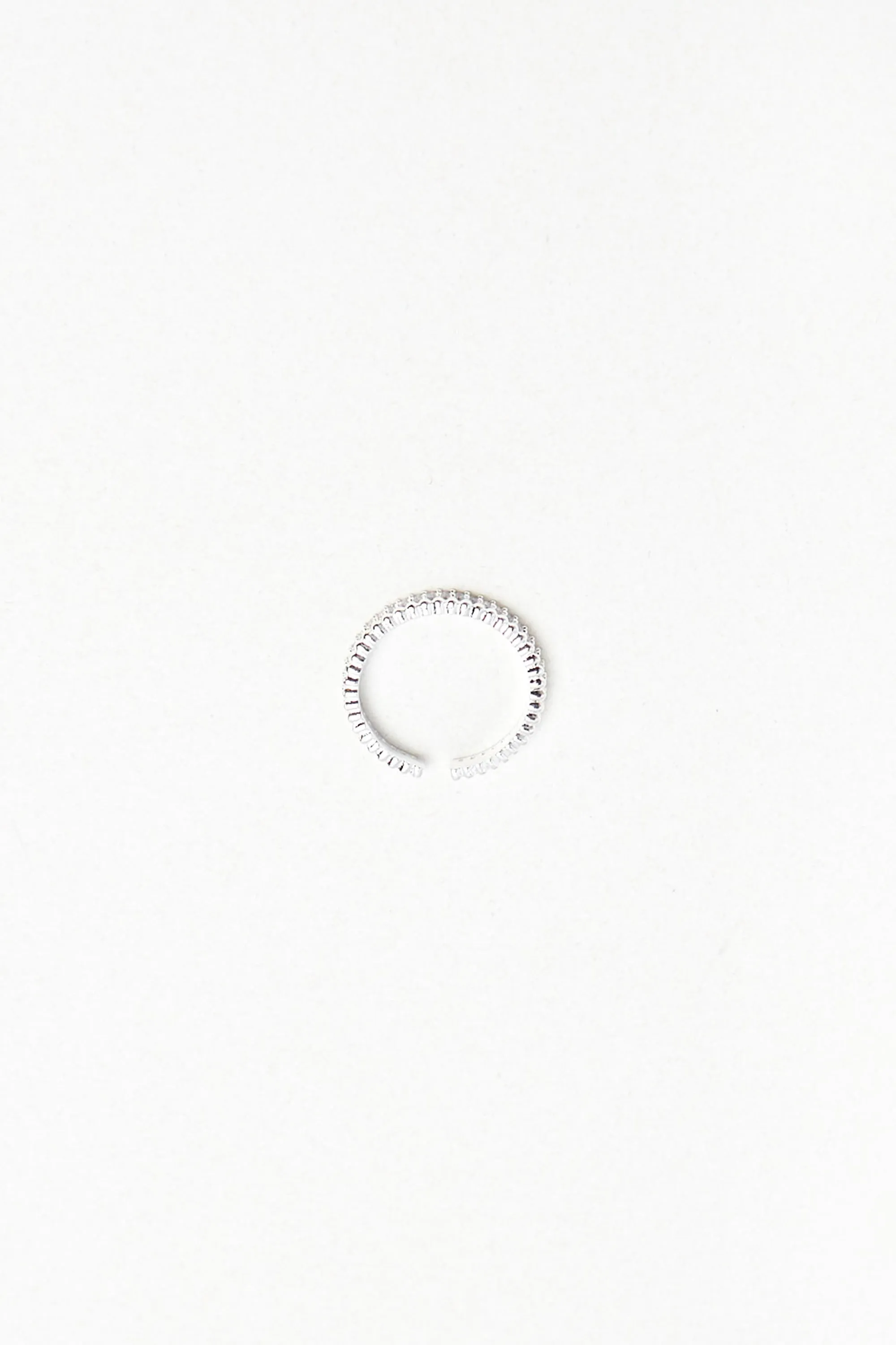 ADJUSTABLE ZIRCONIA BEADED RING