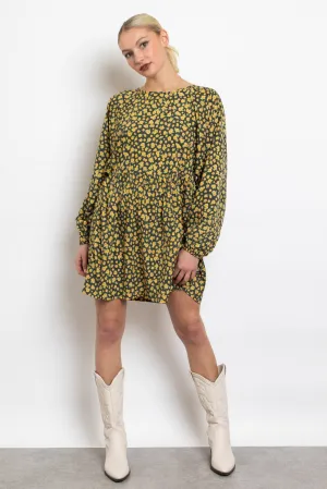 Alexis Sunflower Mini Smock Dress