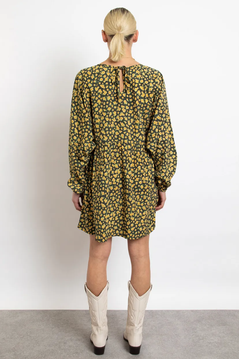 Alexis Sunflower Mini Smock Dress