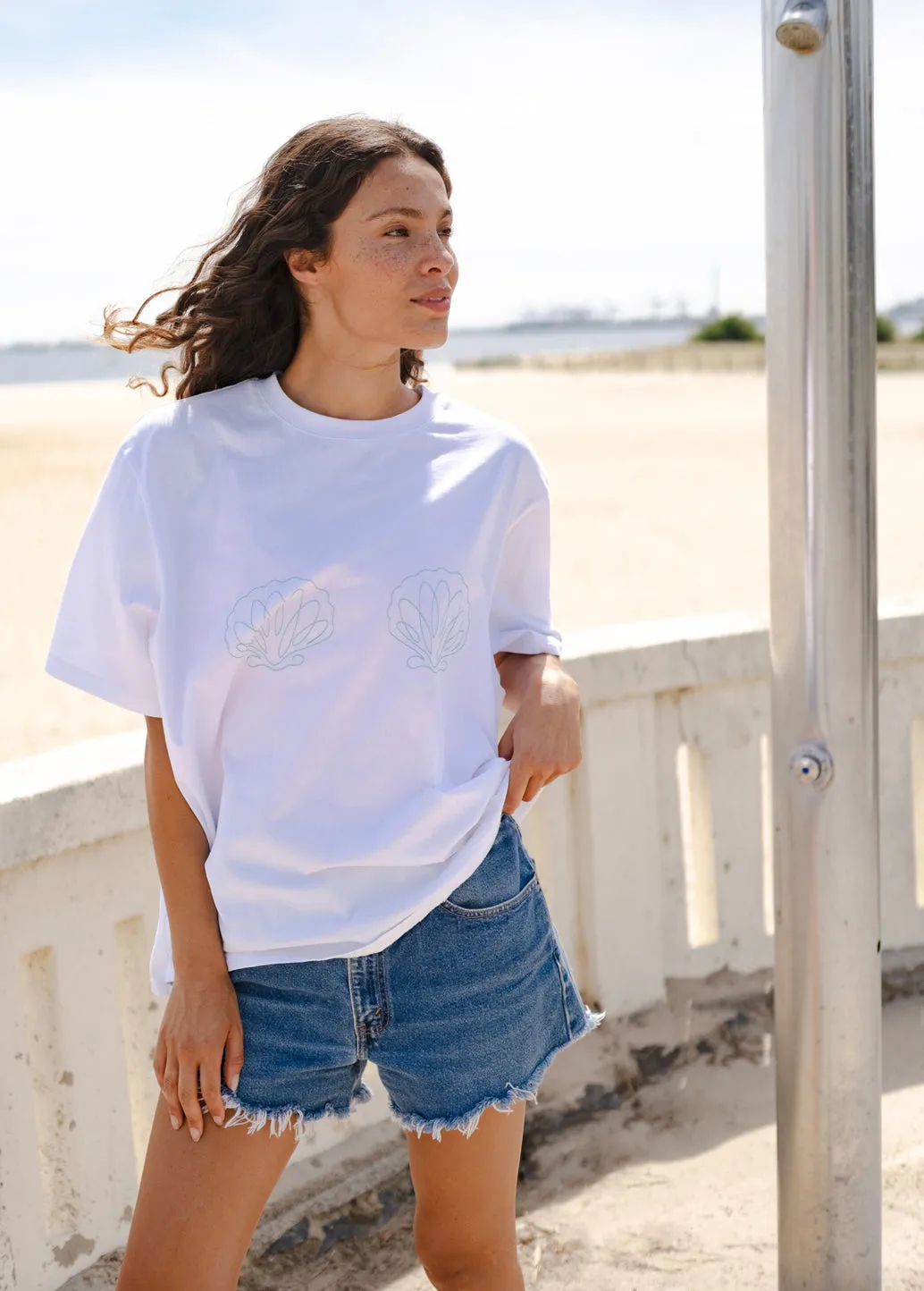 Ariel Tee - White/Mint