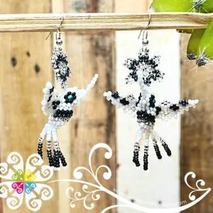 Beaded Hummingbird Beaded Earrings