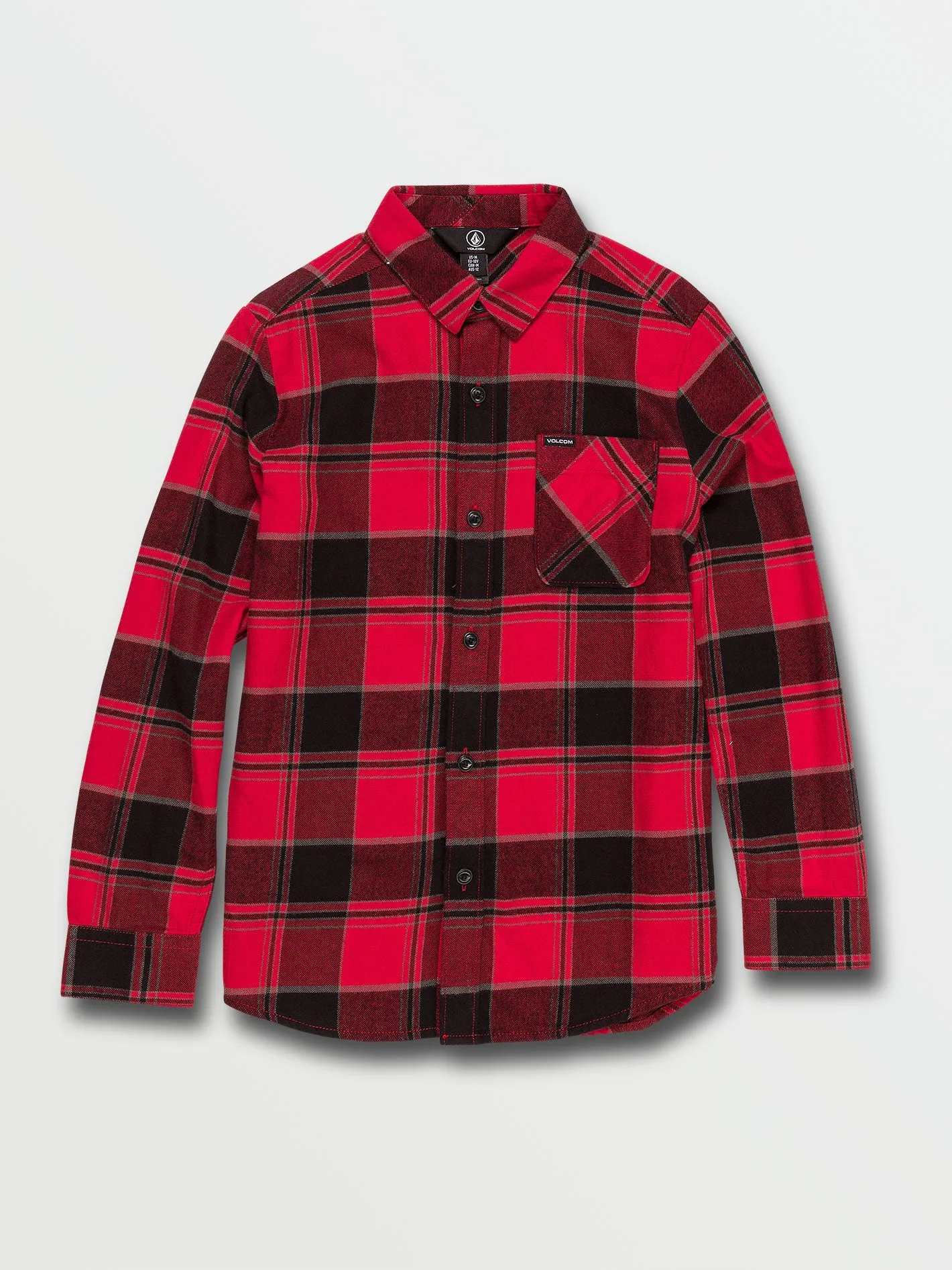 Big Boys Caden Flannel Long Sleeve - Ribbon Red