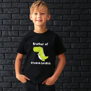 Dinosaur Family - Brother of Custom Name Dino T-Shirts