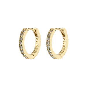 EBNA small crystal hoops gold-plated