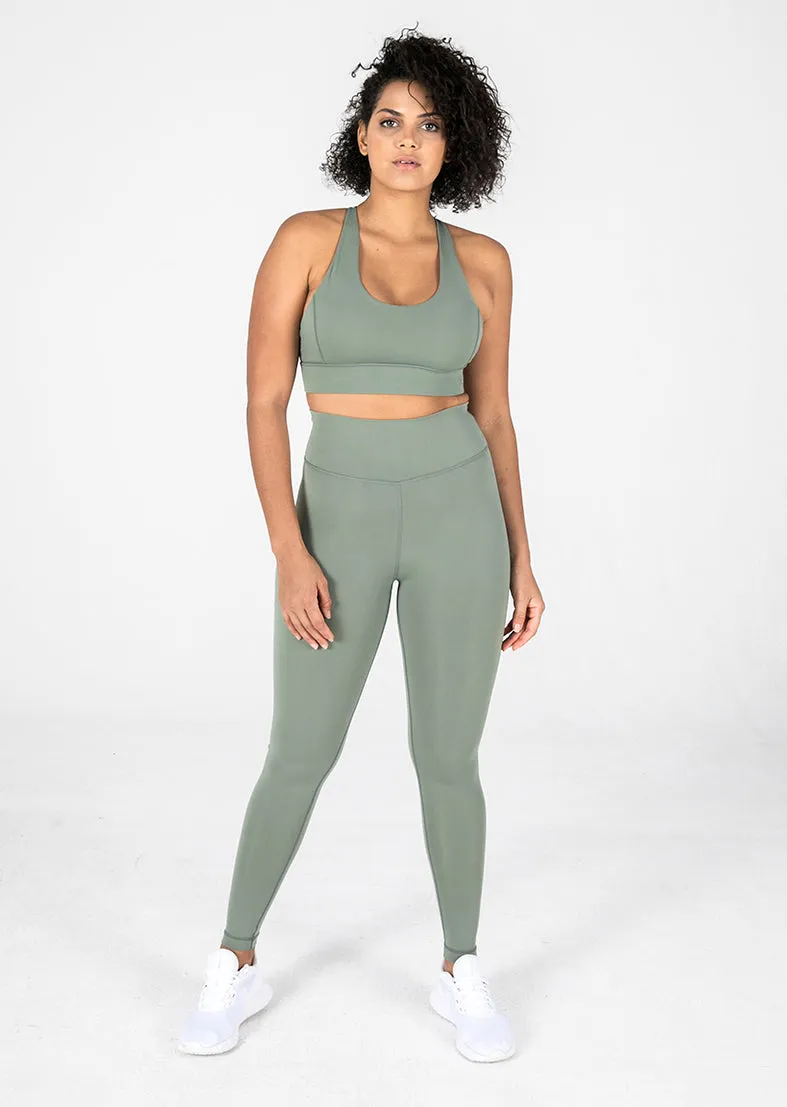 Elevate Glide Scrunch Bum Legging Khaki FINAL SALE