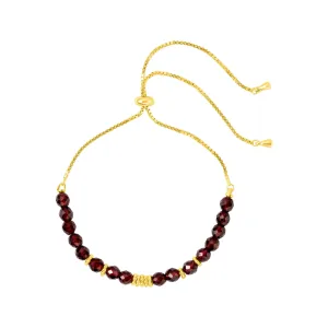 GARNET KISMET BRACELET GOLD