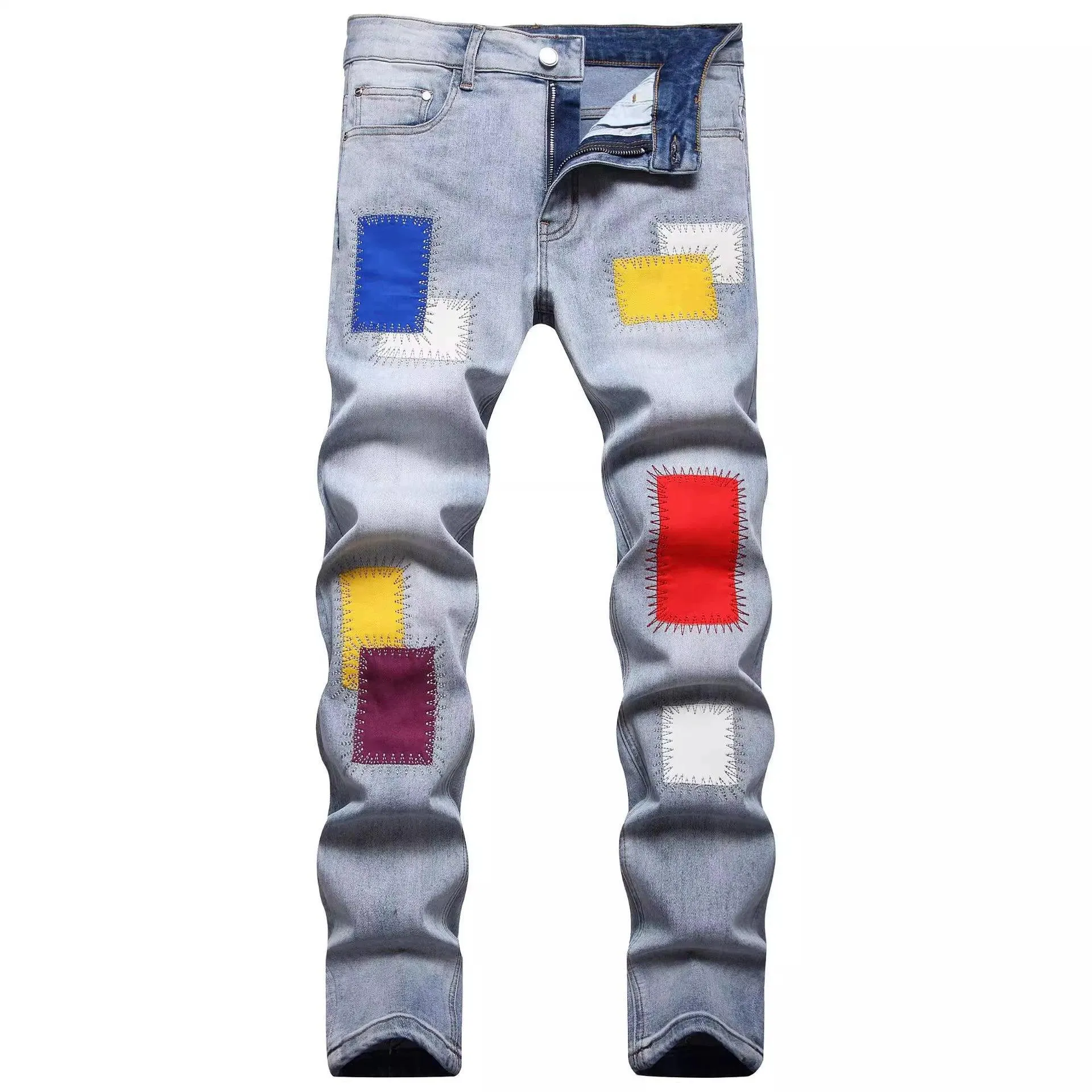 Graffiti Embroidered locking Jeans