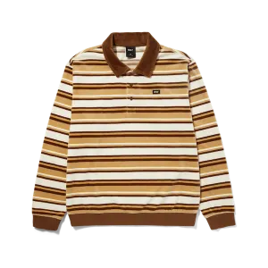 Huf Kramer L/S Velour Shirt - Oatmeal