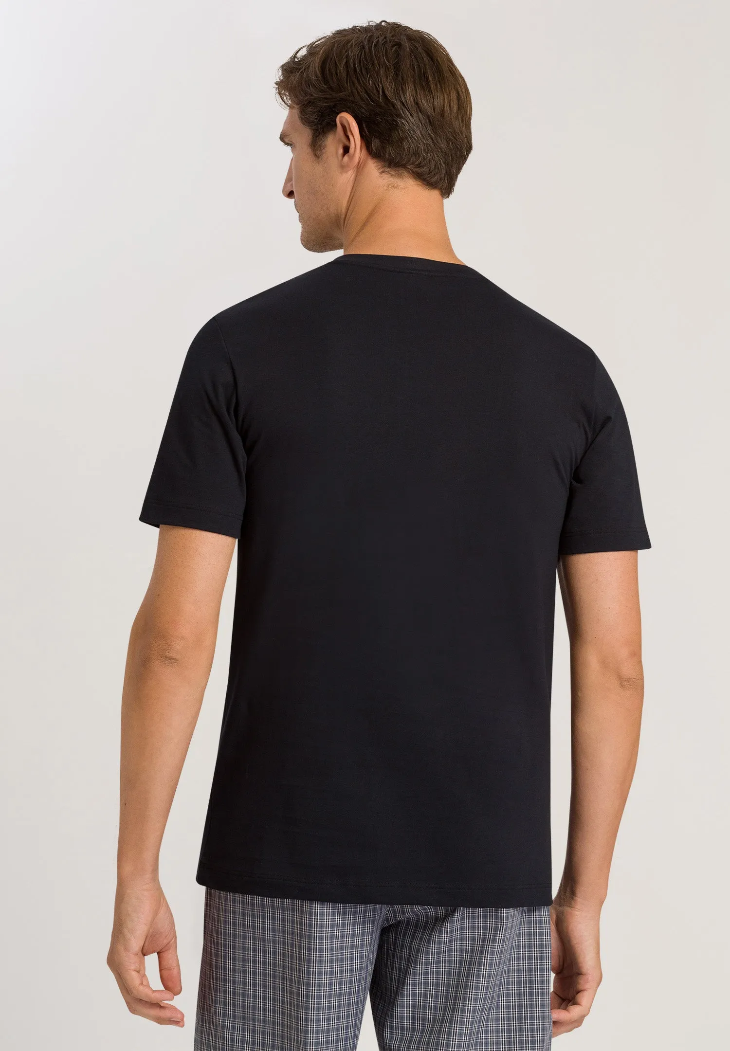 Living Shirts Jersey Cotton V-Neck T-Shirt | Black 75051-019