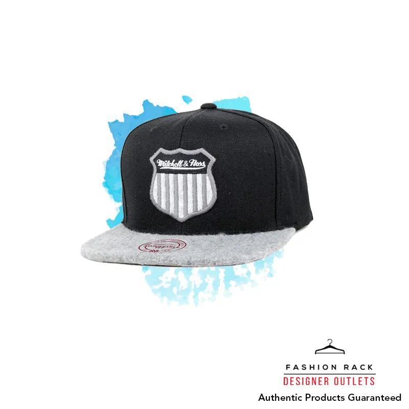 Mitchell & Ness Fuzz 2 Tone Snapback Brand Black/Grey