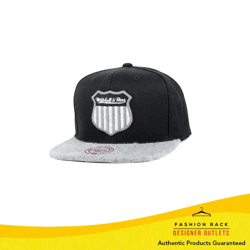 Mitchell & Ness Fuzz 2 Tone Snapback Brand Black/Grey