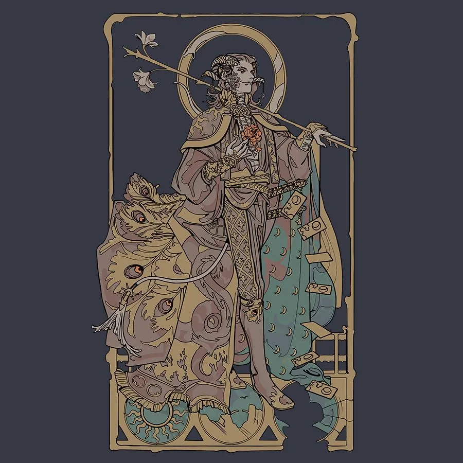 Mollymauk Tealeaf "Long May He Reign" T-shirt