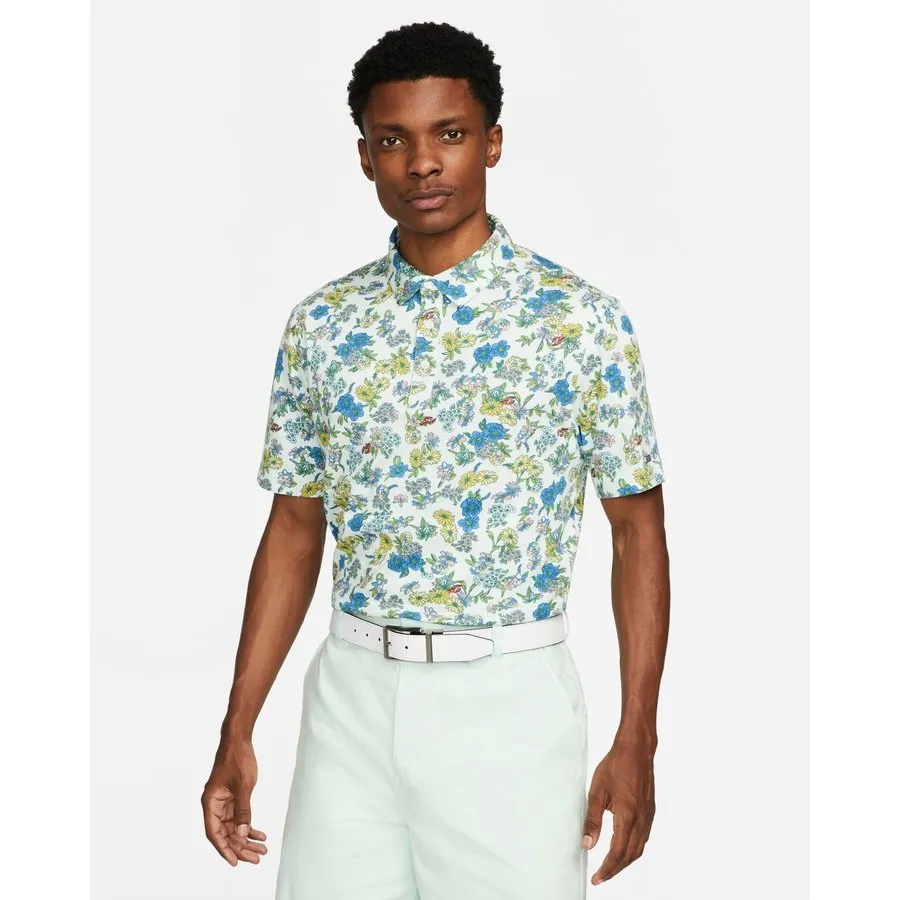 Nike Dri-Fit Player Floral Print Polo - Green/Silver