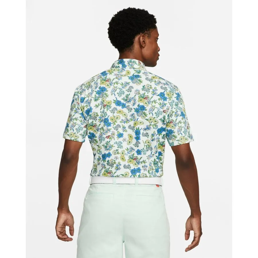 Nike Dri-Fit Player Floral Print Polo - Green/Silver