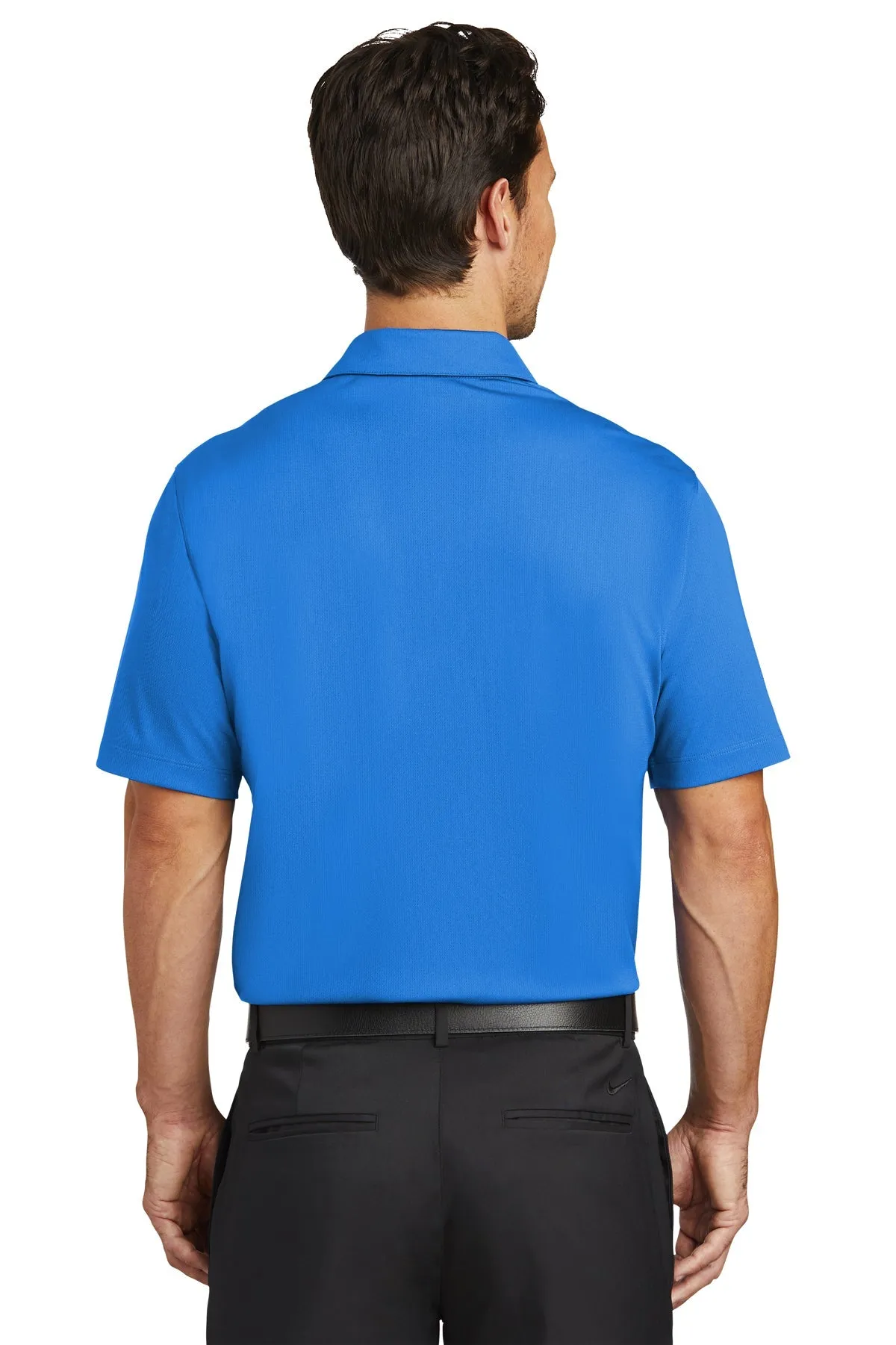 Nike Dri-FIT Vertical Mesh Custom Polos, Brisk Blue