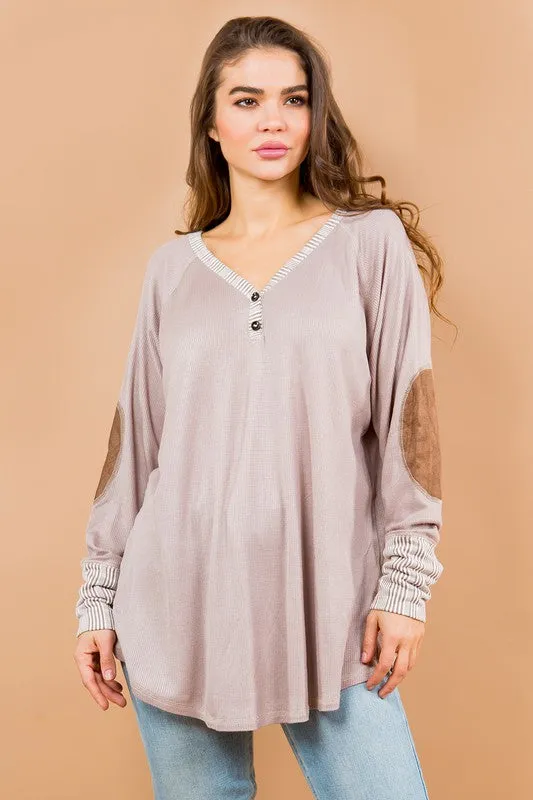 Oversized Elbow Patch Tunic