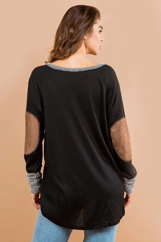 Oversized Elbow Patch Tunic