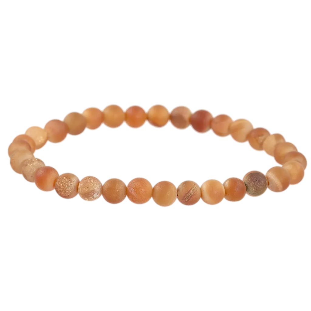 Peach Drusy Gemstone Bracelet