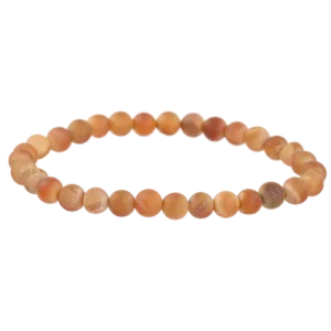 Peach Drusy Gemstone Bracelet