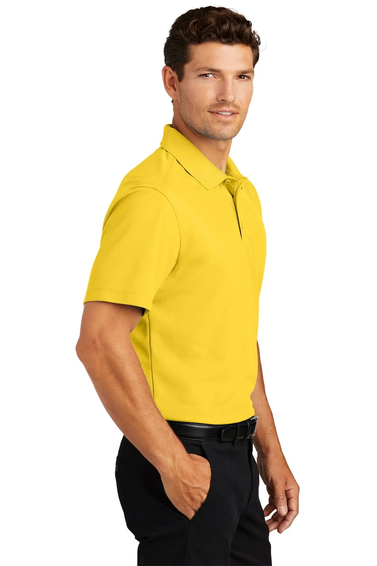 Port Authority Dry Zone Customized Grid Polos, Yellow