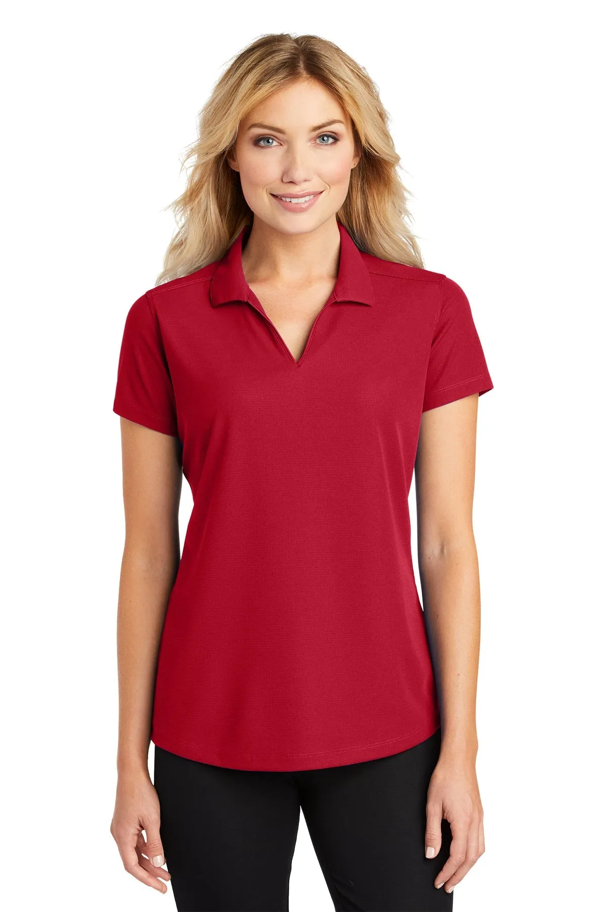 Port Authority Ladies Dry Zone Custom Grid Polos, Engine Red