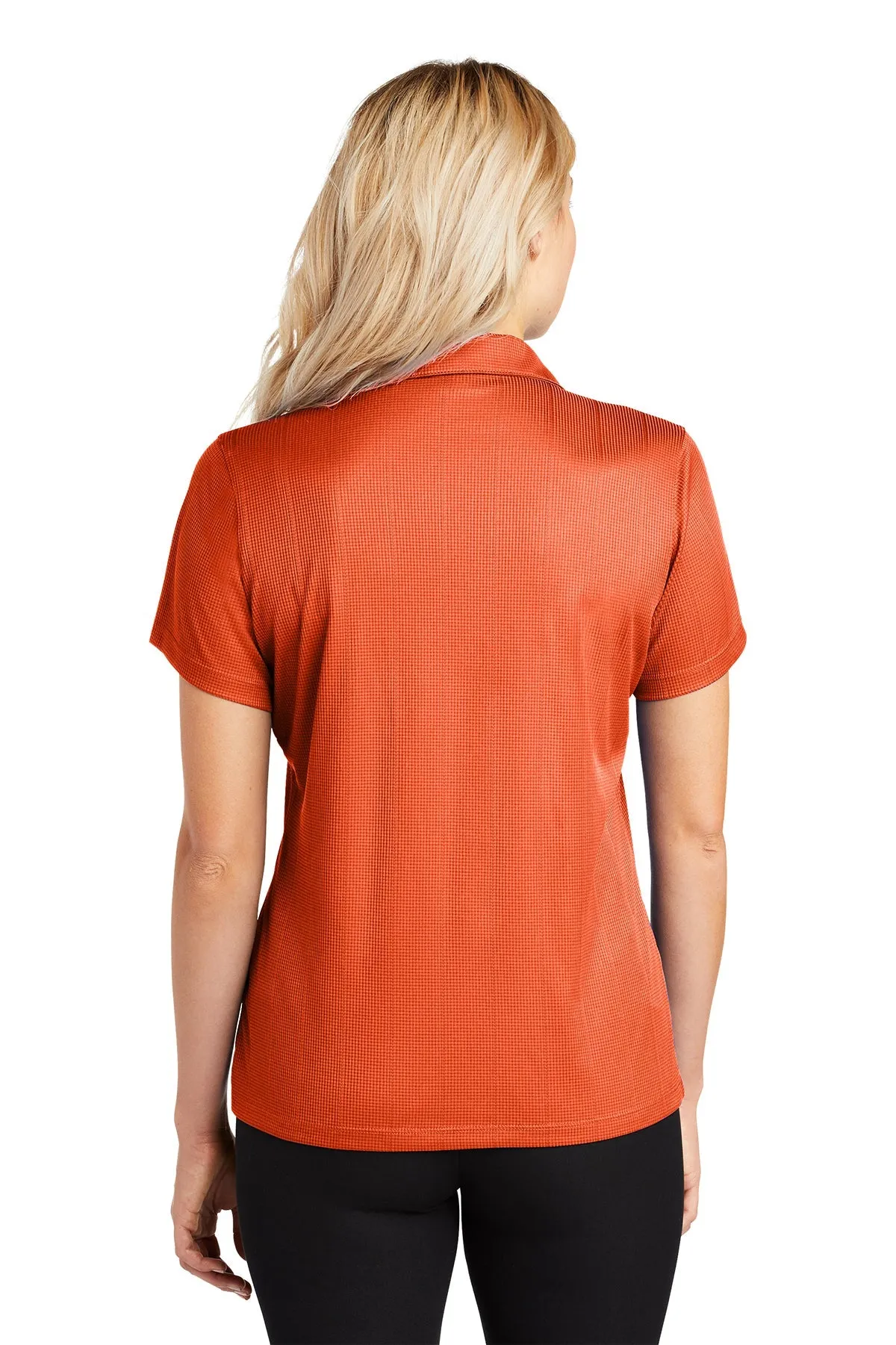 Port Authority Ladies Performance Customized Fine Jacquard Polos, Autumn Orange