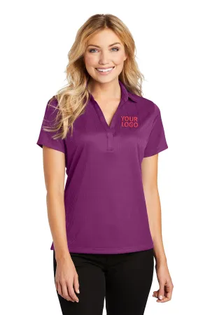 Port Authority Ladies Performance Customized Fine Jacquard Polos, Violet Purple