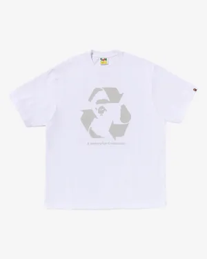 Recycle Motif Relaxed Fit Tee White