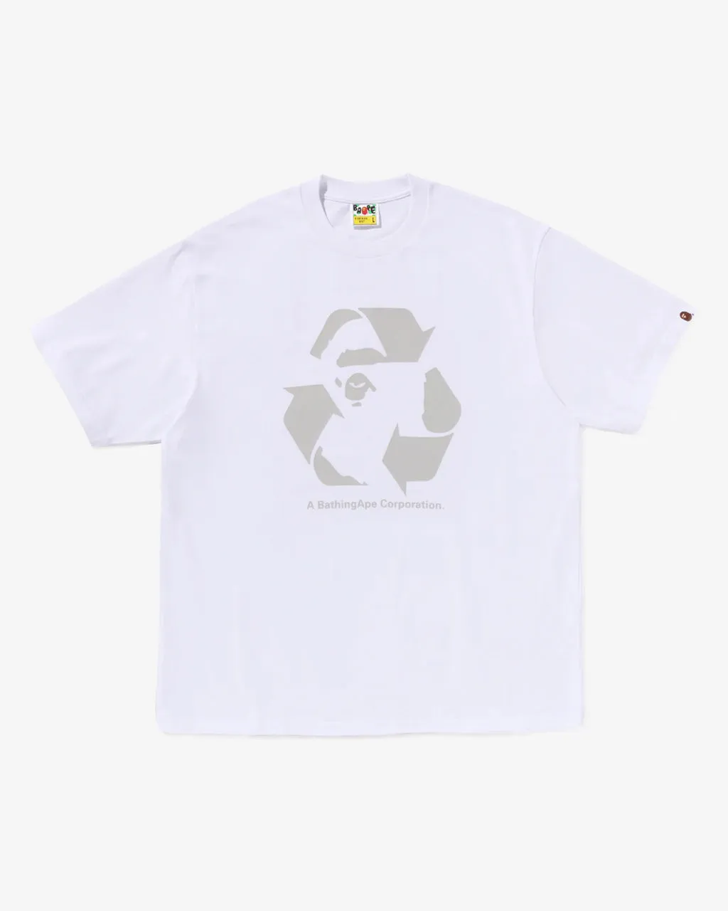 Recycle Motif Relaxed Fit Tee White