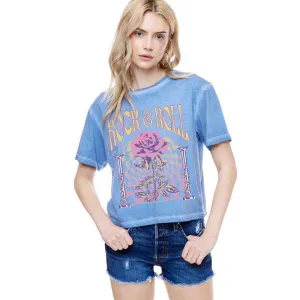 Rock 'N Roll Cropped Short Sleeve T-Shirt