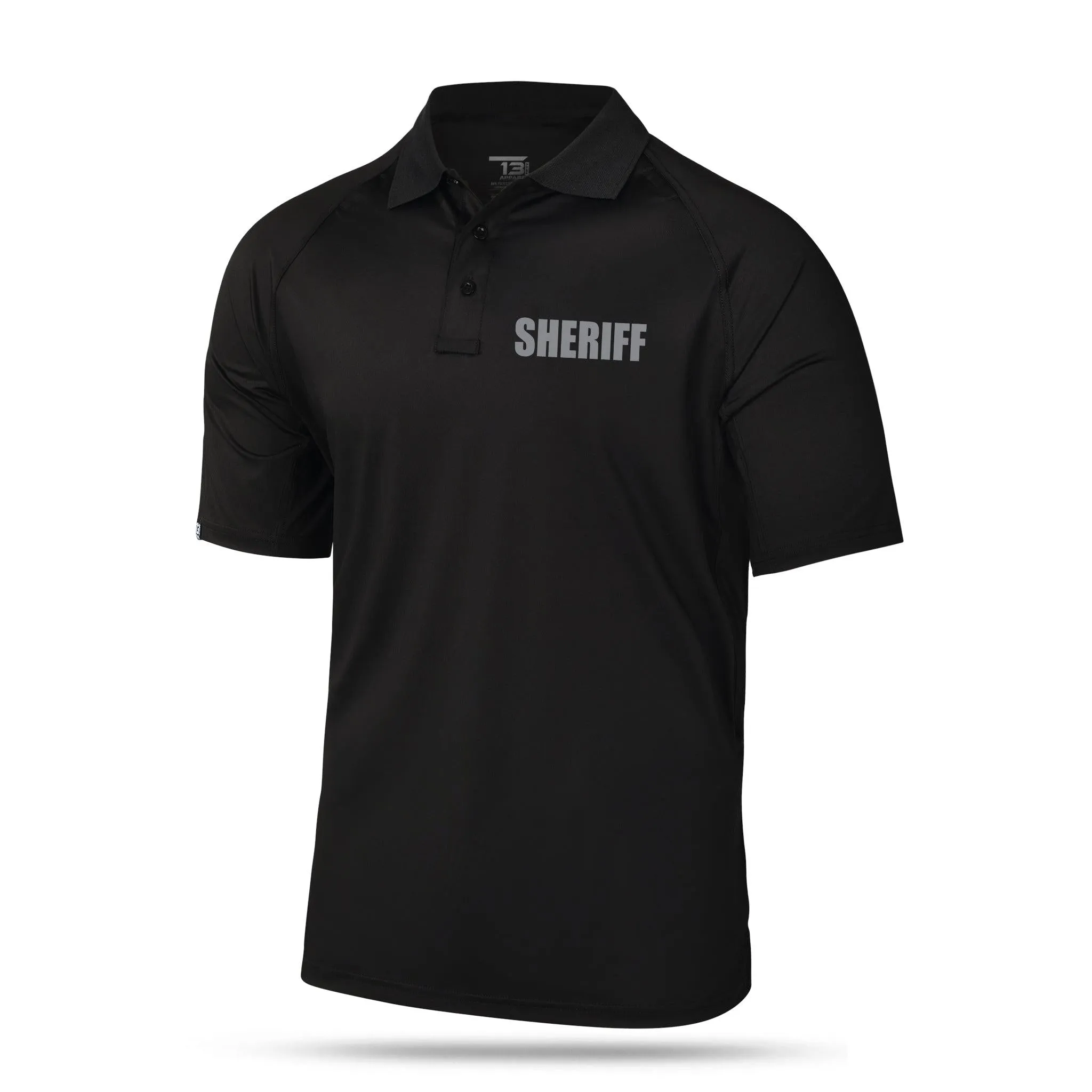 [SHERIFF] Men's Performance Polo [BLK/GRY]