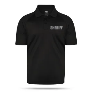 [SHERIFF] Men's Performance Polo [BLK/GRY]