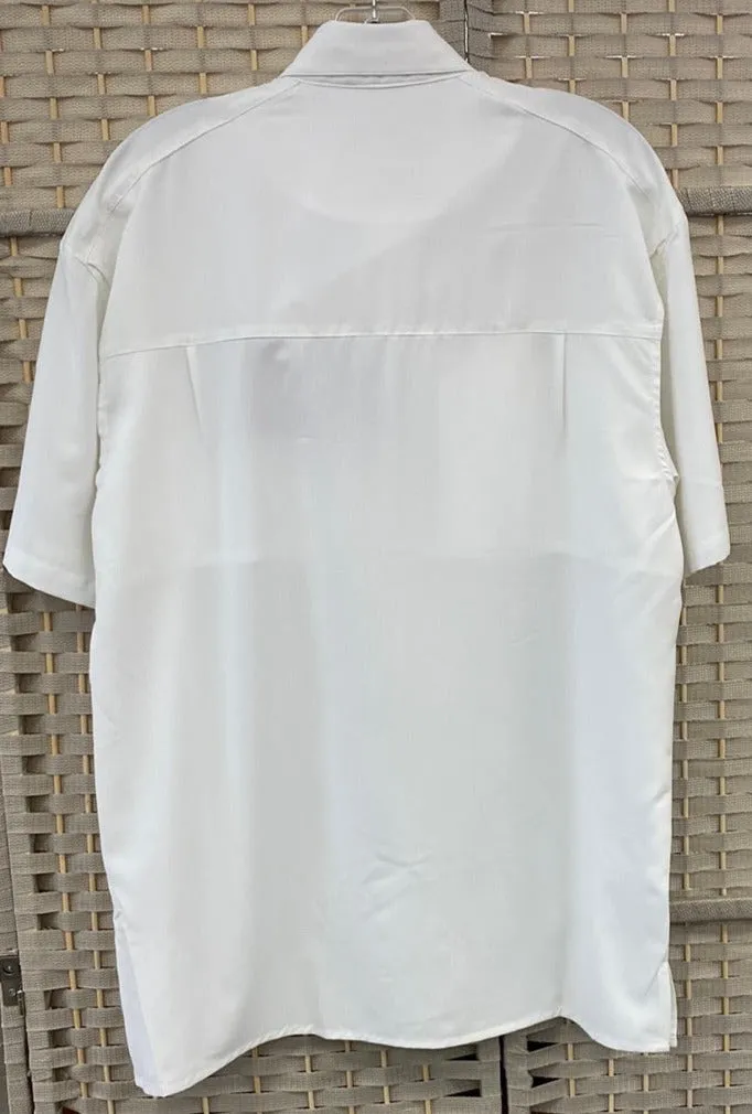 Short Sleeve Performance Solid Sport Shirt - White