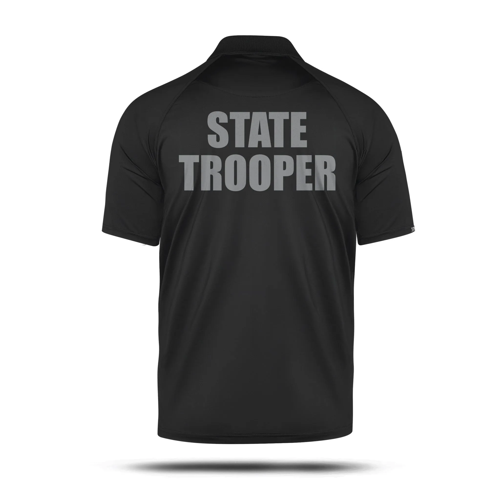 [STATE TROOPER] Men's Performance Polo [BLK/GRY]