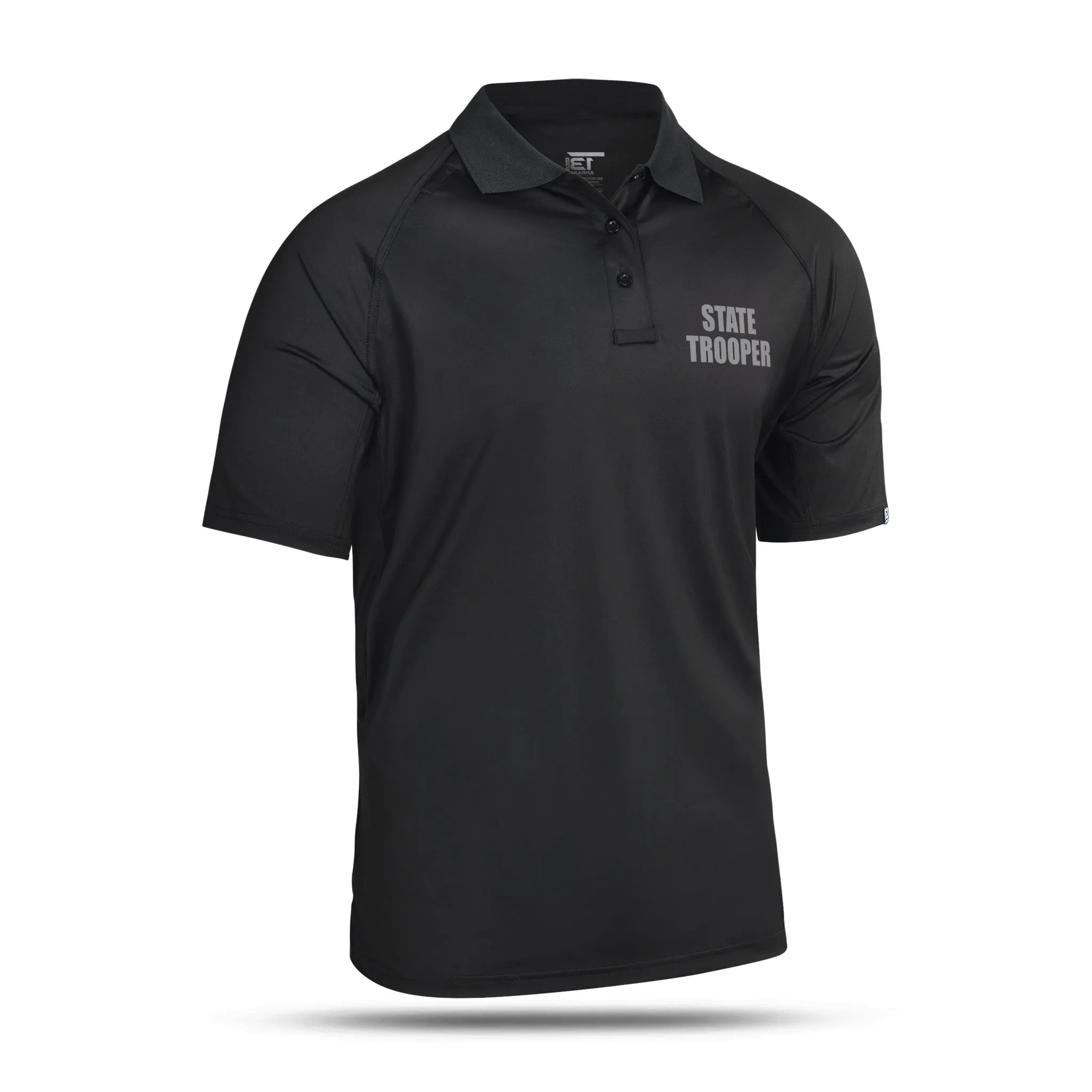 [STATE TROOPER] Men's Performance Polo [BLK/GRY]