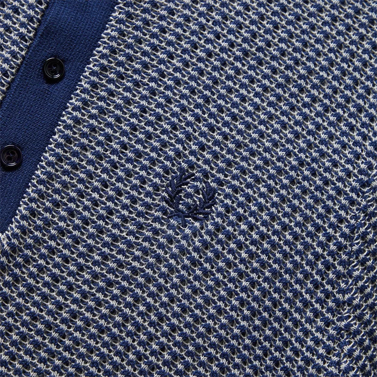 TWO COLOUR TEXTURE KNIT HENLEY