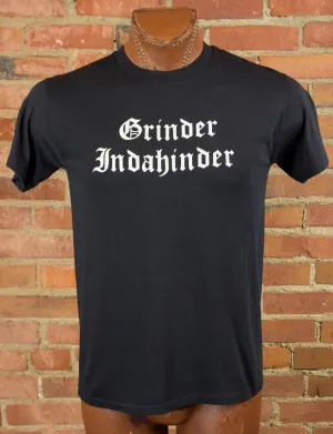 Vintage 80s Grinder Indahinder Black and White Graphic T Shirt Unisex Medium