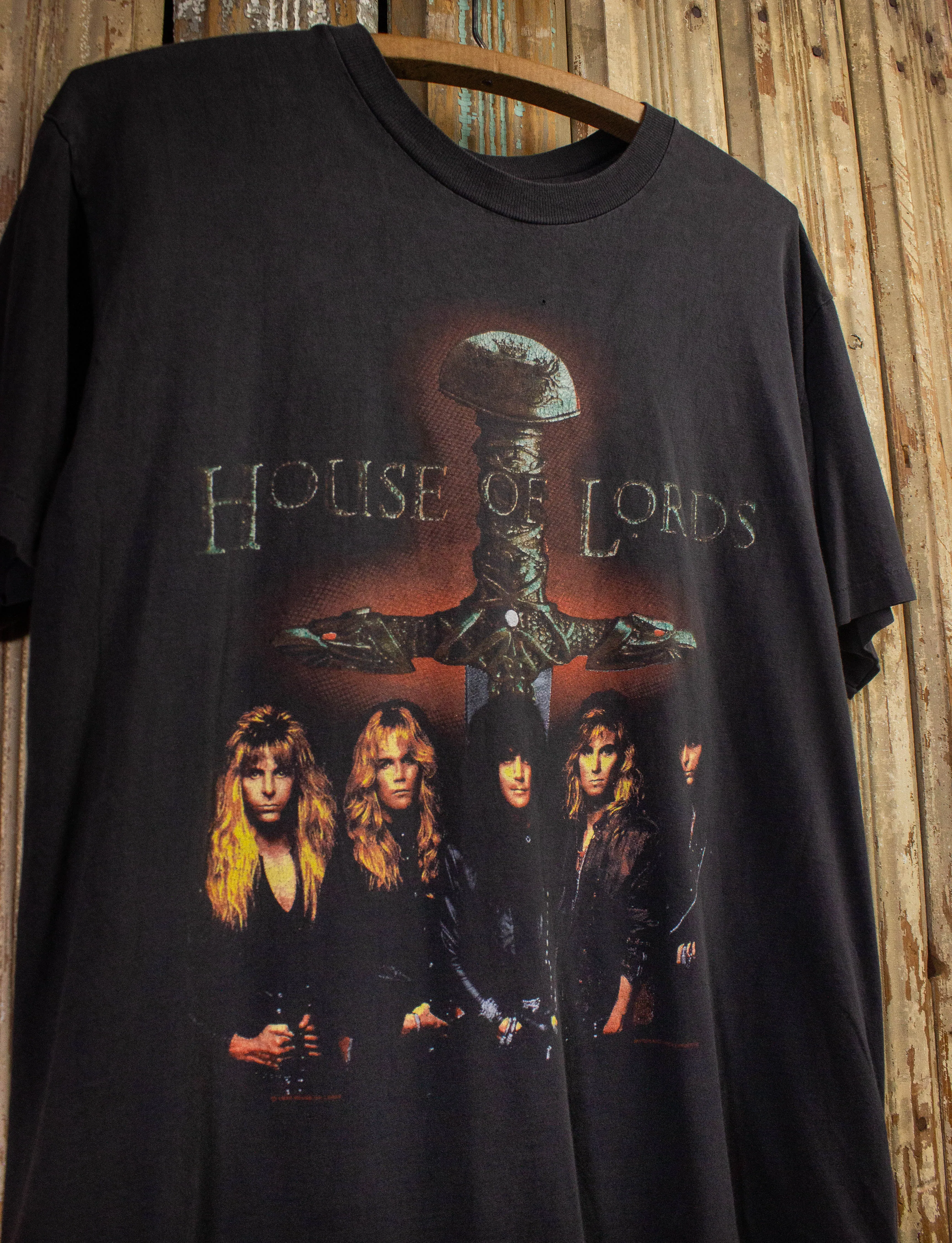 Vintage House of Lords Sahara Tour Concert T Shirt 1990-91 Black Medium