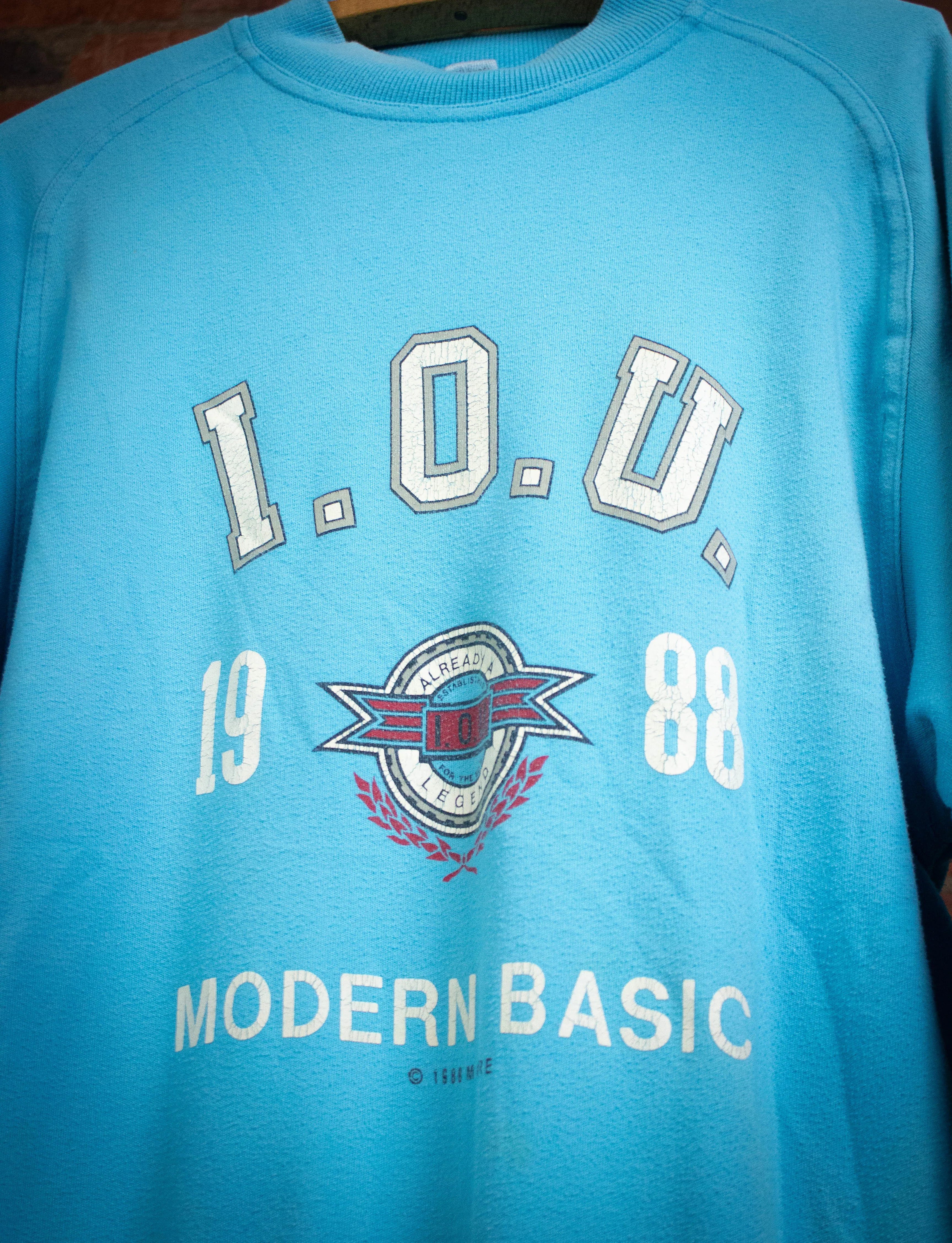 Vintage IOU 1988 Sweatshirt Blue XL