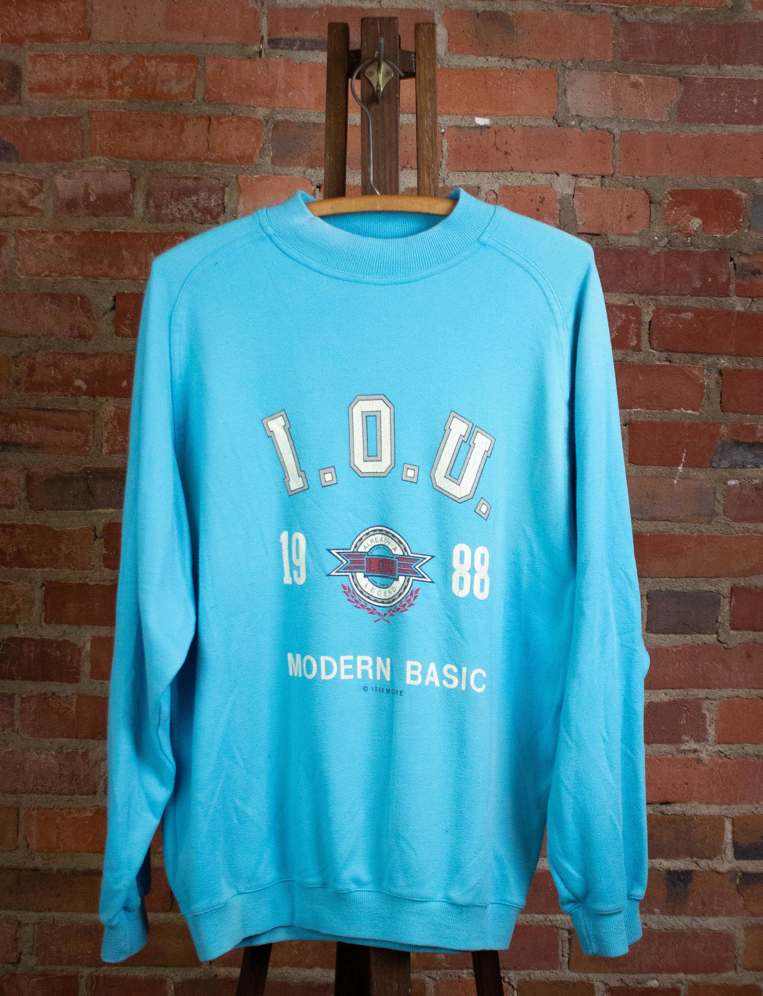 Vintage IOU 1988 Sweatshirt Blue XL