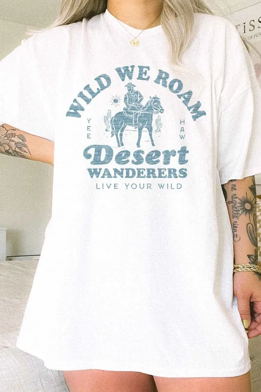 WILD WE ROAM OVERSIZED GRAPHIC TEE