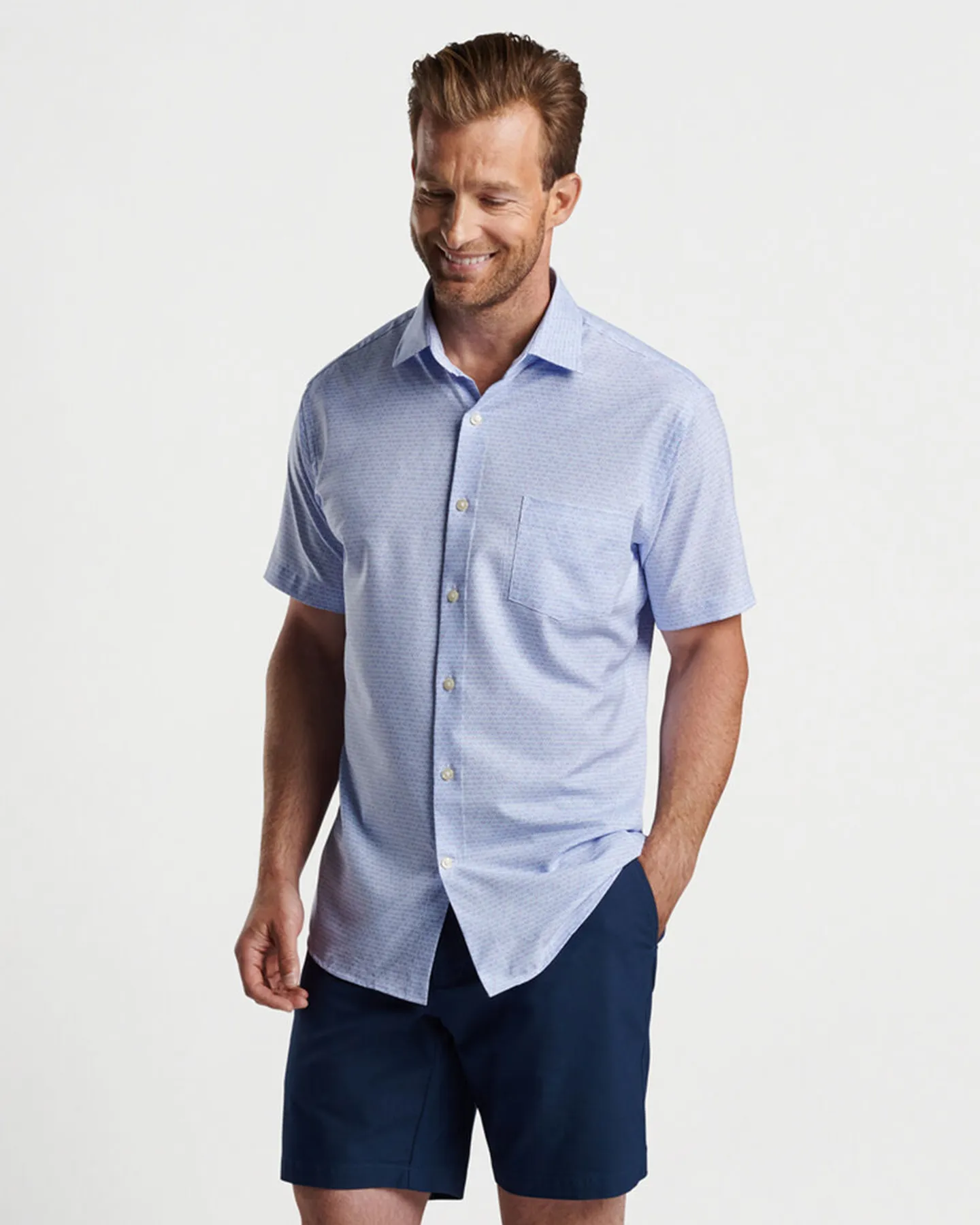 WINE FLIGHT PERFORMANCE POPLIN SHIRT - WILD LILAC