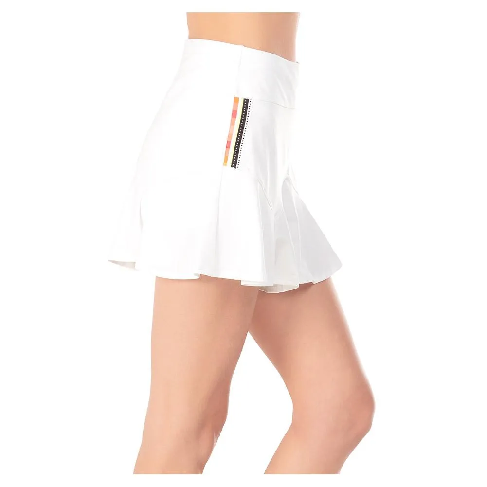 Women's Long Sunset Glow Tennis Skort White