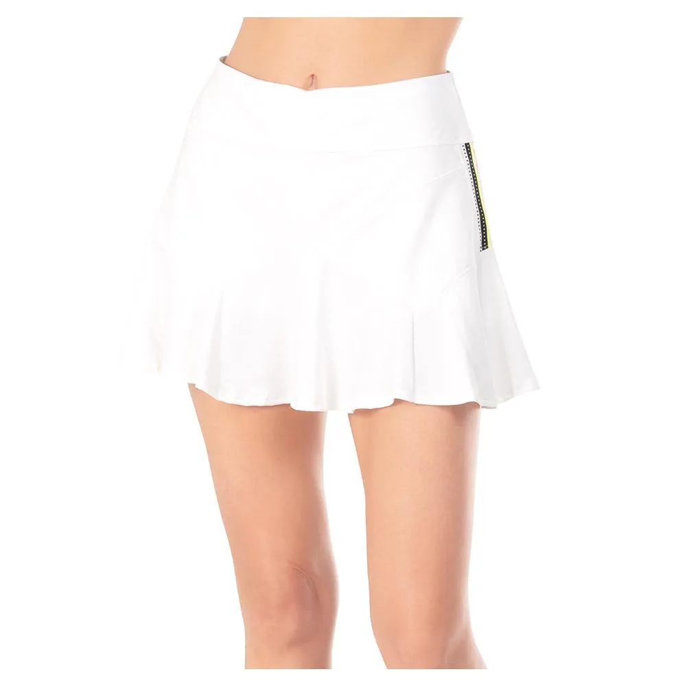 Women's Long Sunset Glow Tennis Skort White