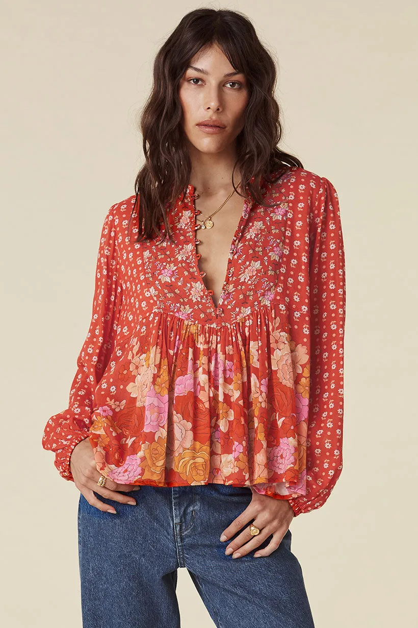 Yellow Rose Boho Blouse